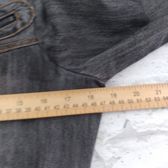 Baccini Jacket Womens Medium Blue Distressed Studded Destroyed Denim Motorcycle - Picture 3 of 12